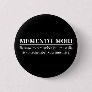 Memento mori 2 inch round button