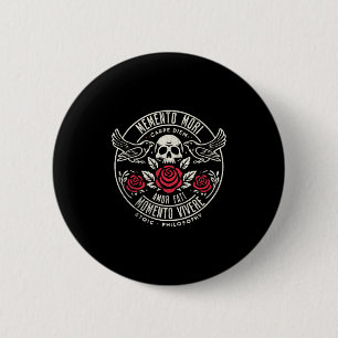 Memento Mori, Amor Fati, Stoic Quote Philosophy Pr 2 Inch Round Button