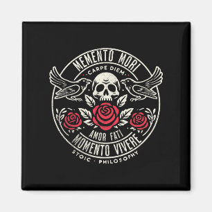 Memento Mori, Amor Fati, Stoic Quote Philosophy Pr Magnet