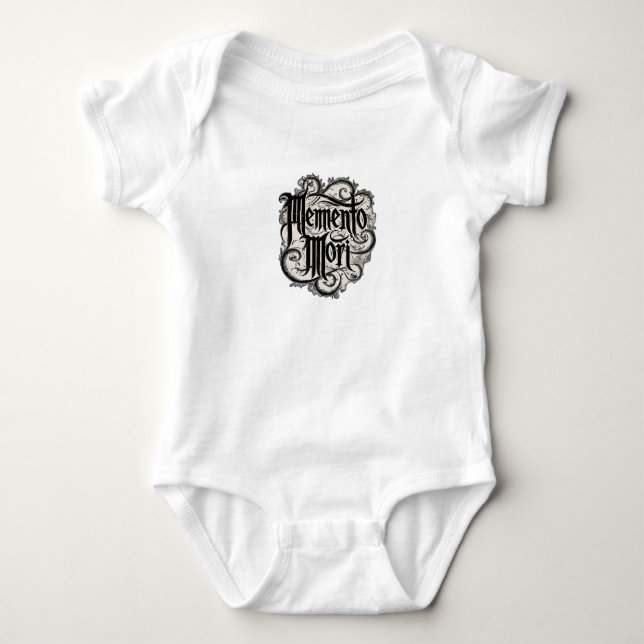 Memento Mori Baby Bodysuit (Front)