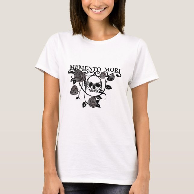 Memento mori black roses T-Shirt (Front)