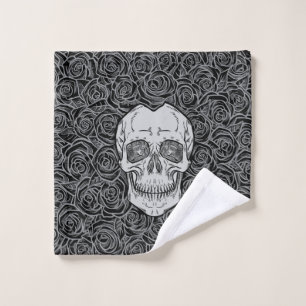 Memento Mori ! Crâne et Roses, main tirée