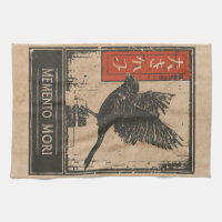 Memento Mori Crow Art | Wabi Sabi Stoic Design