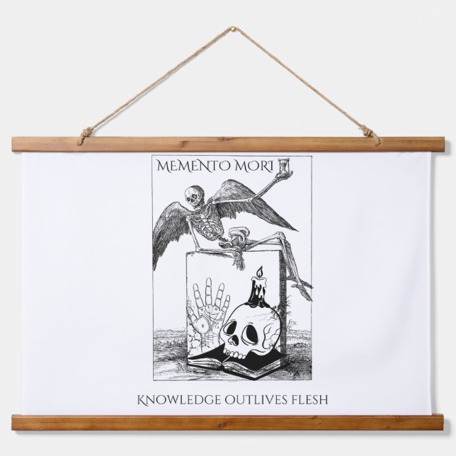 memento mori dark academia hanging tapestry (Front)