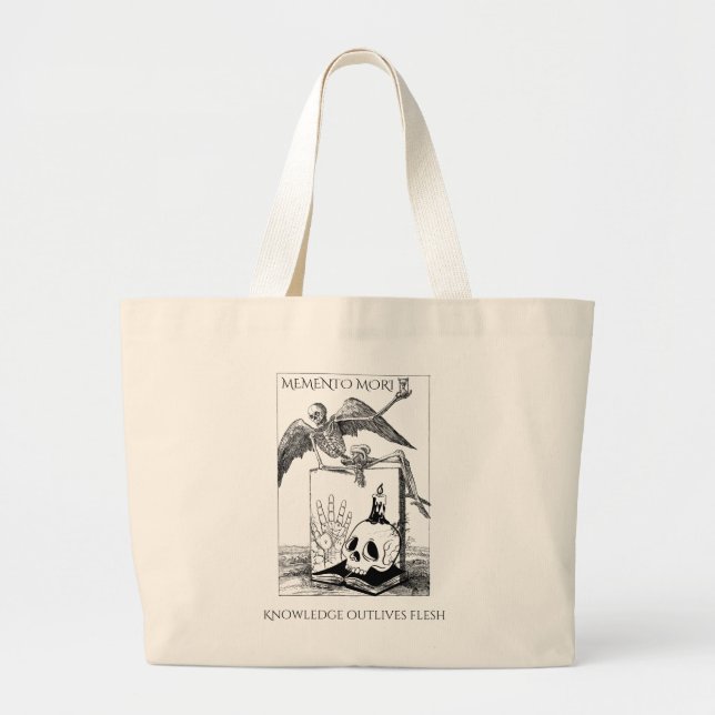 memento mori dark academia large tote bag (Front)