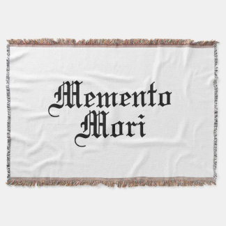 Memento Mori - Latin Phrase Throw Blanket