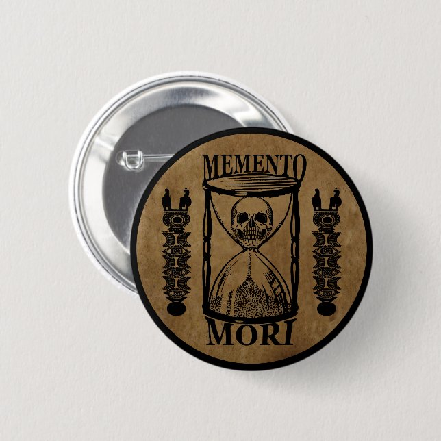 memento mori, latin quotes 2 inch round button (Front & Back)