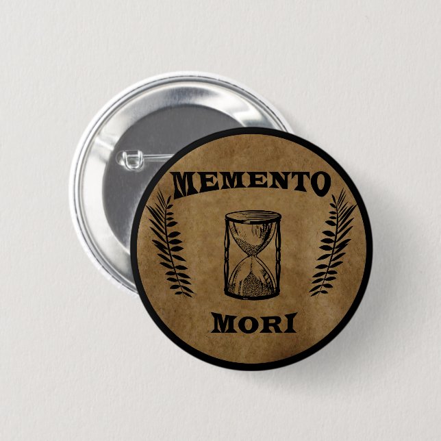 memento mori, latin quotes 2 inch round button (Front & Back)