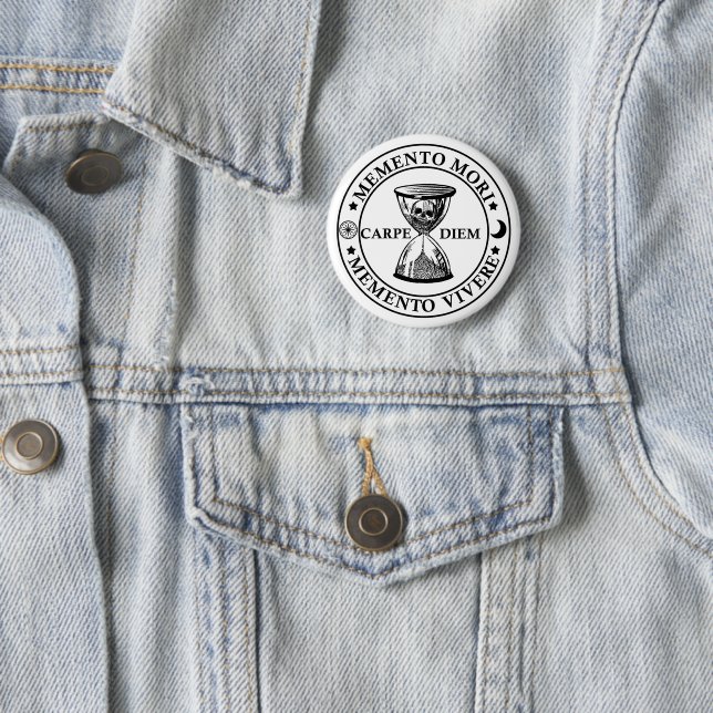 Memento mori memento vivere 2 inch round button (In Situ)