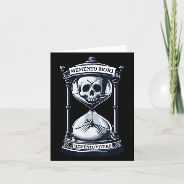 Memento Mori Memento Vivere Skull Design Stoic Phi Card (Front)