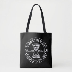 Memento mori memento vivere tote bag