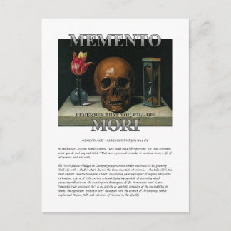Memento Mori - Remember that you will die Postcard