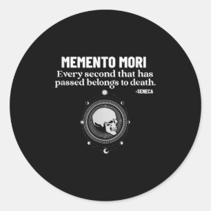 Memento Mori Seneca Stoicism Stoic Philosophy Quot Classic Round Sticker