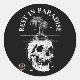 Memento Mori Shirt - Rest In Paradise - Latin Tatt Classic Round Sticker
