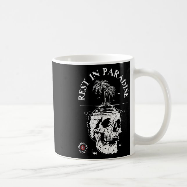 Memento Mori Shirt - Rest In Paradise - Latin Tatt Coffee Mug (Right)