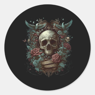 Memento Mori Skull 3 Classic Round Sticker