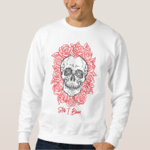 Memento Mori! Skull and Roses, Hand Drawn