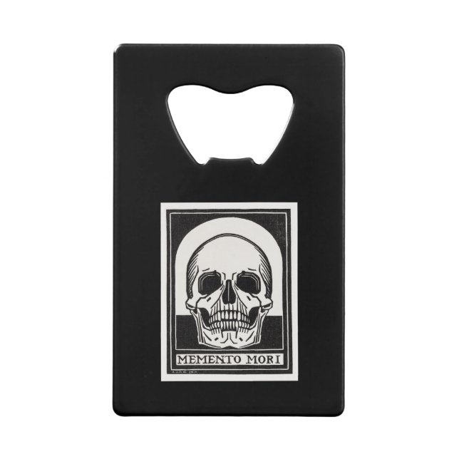 Memento Mori Skull Art Credit Card Bottle Opener (Front)