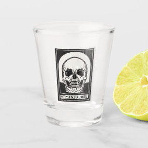 Memento Mori Skull Art Shot Glass