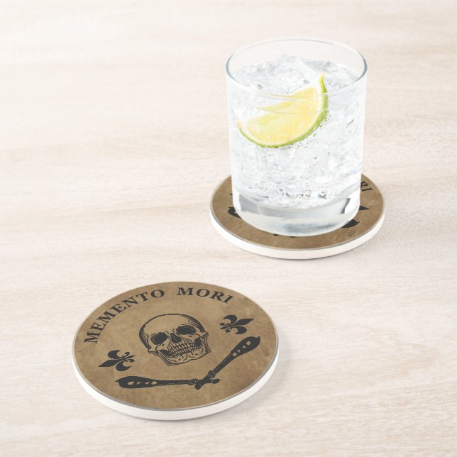 Memento mori skull coaster (Side)