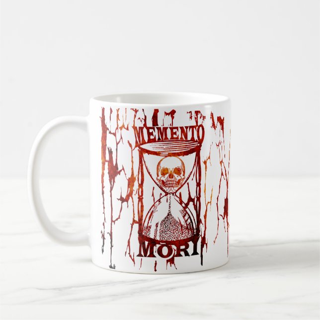 Memento mori skull  coffee mug (Left)