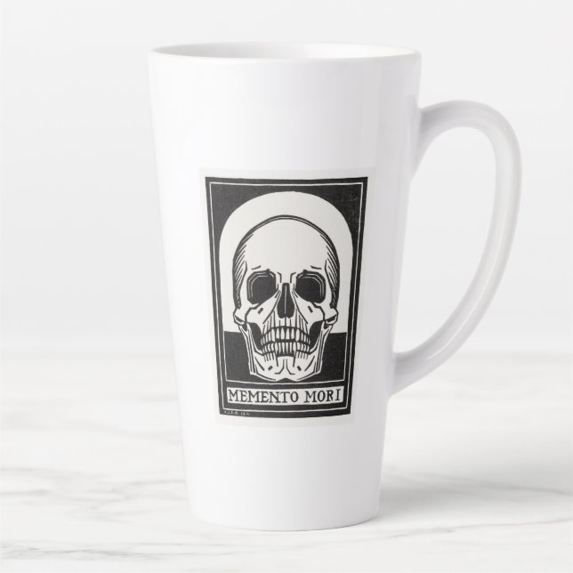 Memento Mori Skull Latte Mug (Right)