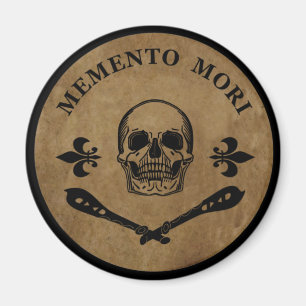 Memento mori skull magnet