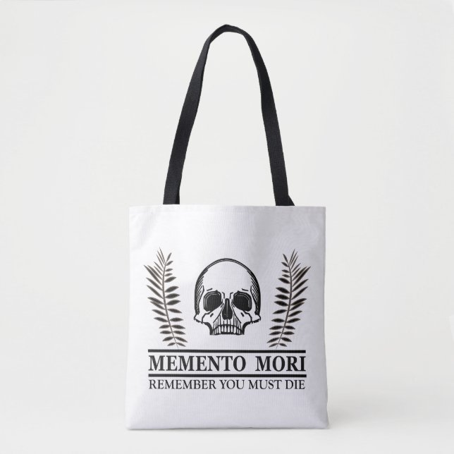 Memento mori skull tote bag (Front)