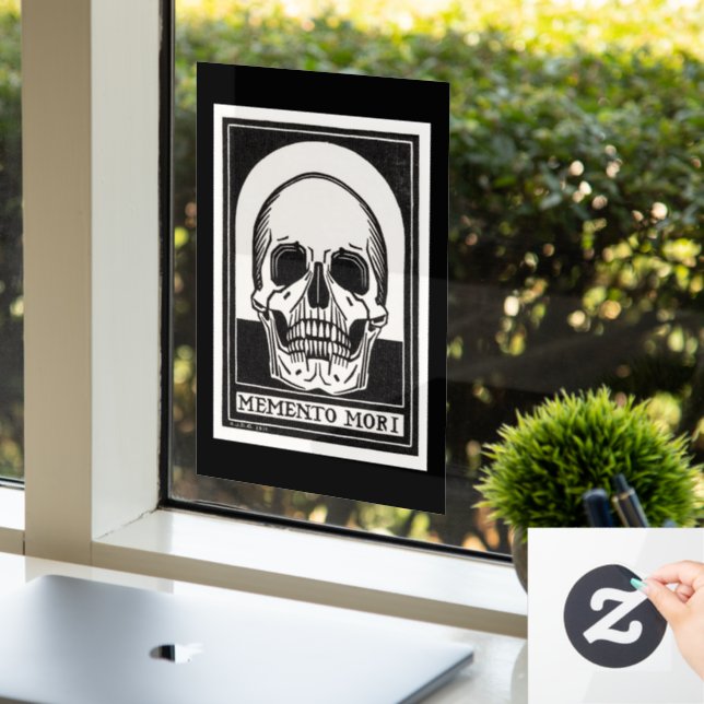 Memento Mori Skull Window Cling (Office)