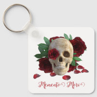Memento Mori. Skull with red roses