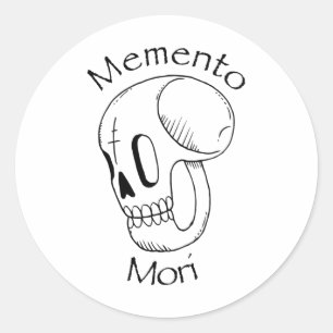 Memento Mori Stoic Philosophy Classic Round Sticker