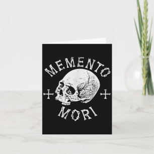 Memento Mori Stoic Remember Death Skull Bones Tatt Card