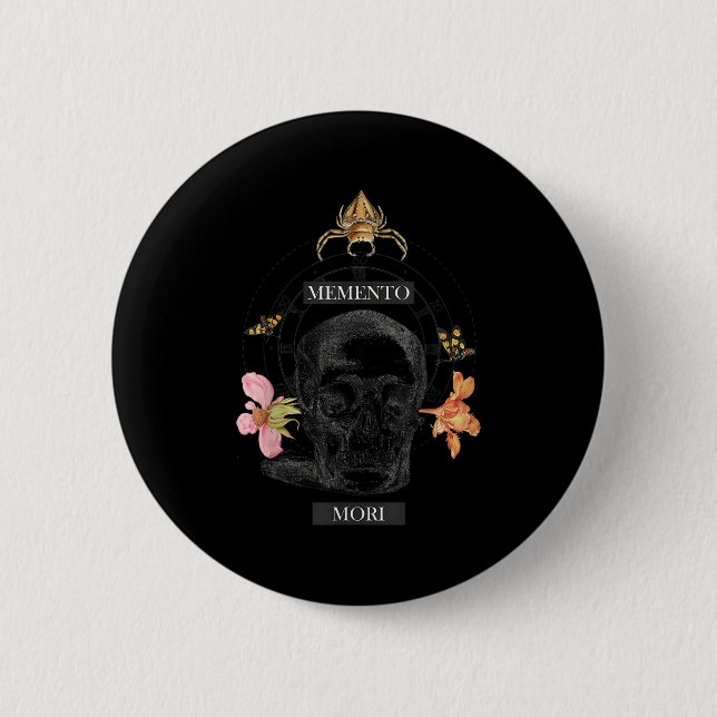 Memento Mori Stoicism Philosophy Philosopher Stoic 2 Inch Round Button (Front)