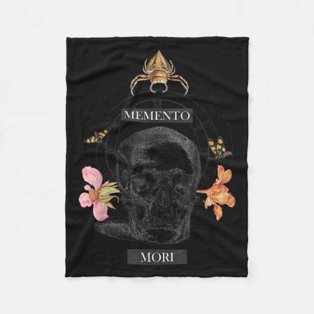 Memento Mori Stoicism Philosophy Philosopher Stoic Fleece Blanket (Front)