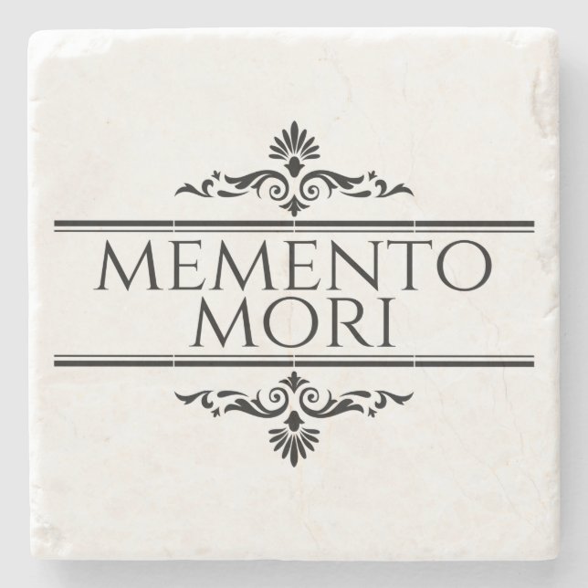 Memento Mori Stone Coaster (Front)