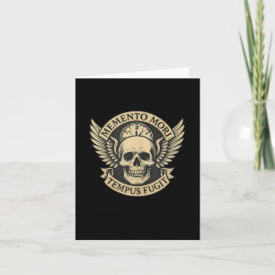 Memento Mori Tempus Fugit Latin Stoic Quote Tank T Card