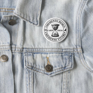 memento mori vivere 2 inch round button