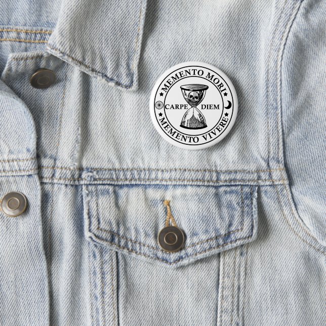 memento mori vivere 2 inch round button (In Situ)