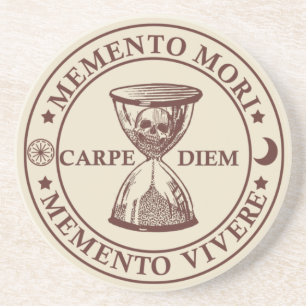 memento mori vivere coaster