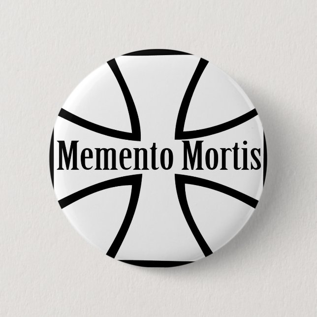 memento mortis cross icon 2 inch round button (Front)