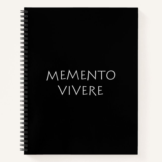 Memento vivere notebook (Front)