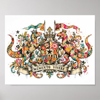 Memento Vivere, Remember to Live, Dinosaur Print