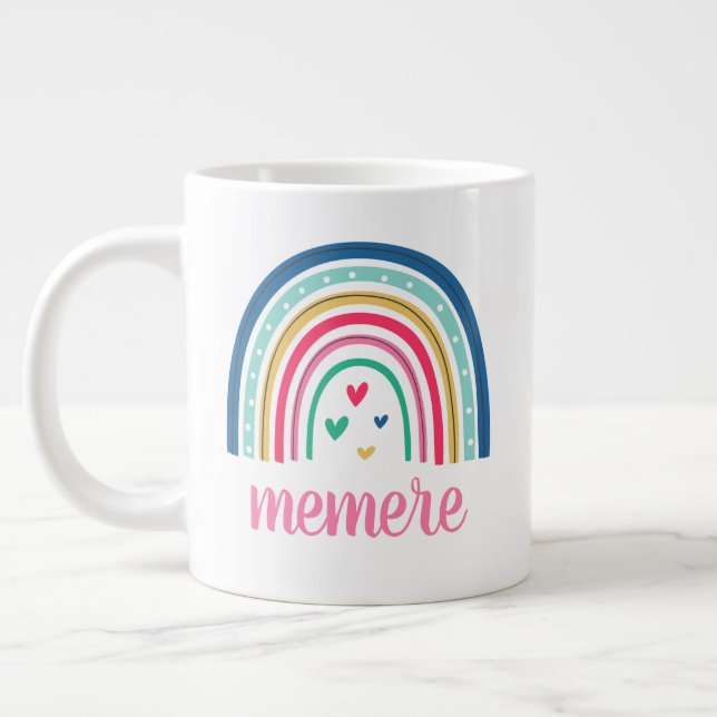 Memere Rainbow Large Coffee Mug (Left)