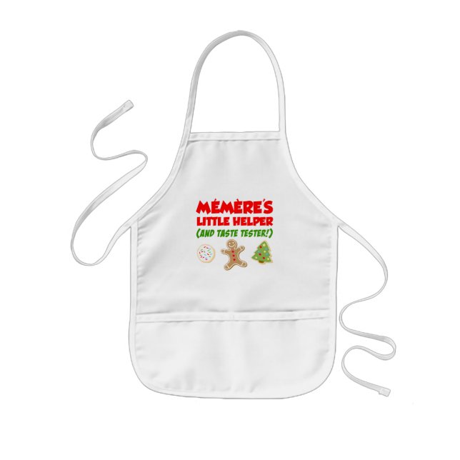 Memere's Little Helper Christmas Cookies Kids Apron (Front)