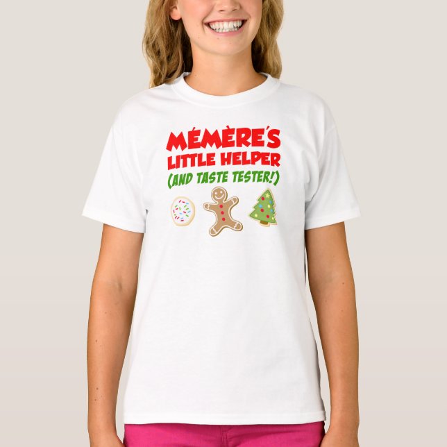 Memere's Little Helper Christmas Cookies T-Shirt (Front)