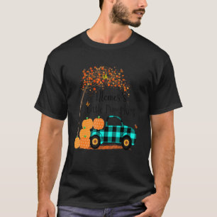 Memes S Little Pumpkins Truck Green Plaid Autumn A T-Shirt