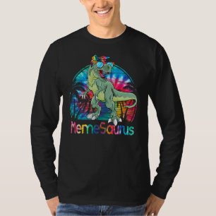 Memesaurus Rex Dinosaur Tie Dye Meme Saurus Mother T-Shirt
