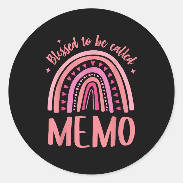 Memo  classic round sticker (Front)
