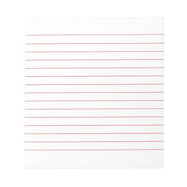 Memo Pad with Lines Business Lined Red Classic (Front)