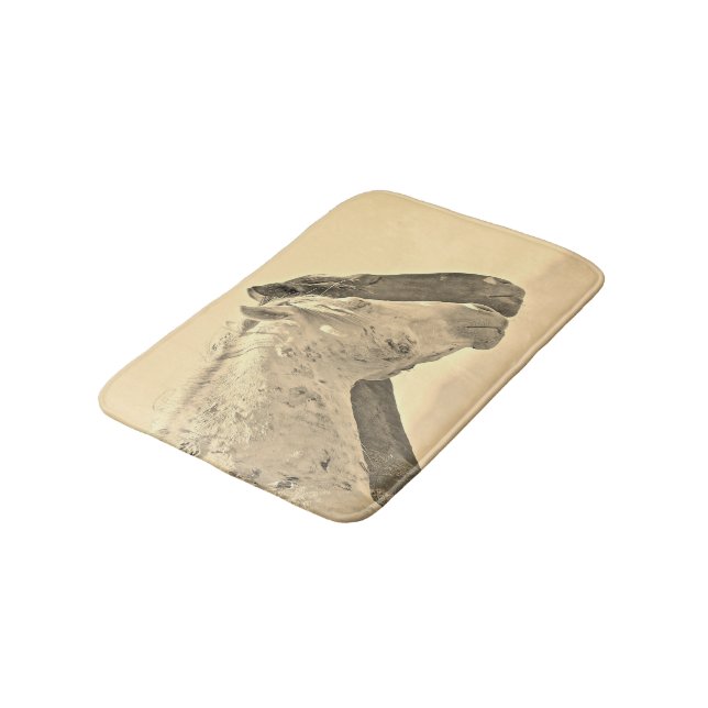 Mémoire de cheval sauvage tapis de bain (Angle)